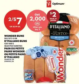 Valu-mart PAIN OU PETITS PAINS WONDER, 502-672 G OU PETITS PAINS D'ITALIANO, 420-568 G offer