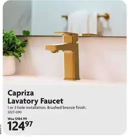 Home Hardware Capriza Lavatory Faucet offer
