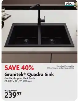 Home Hardware Granitek Quadra Sink offer