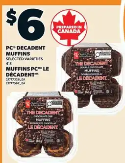 Valu-mart MUFFINS PC IN LE DÉCADENT, 4'S offer