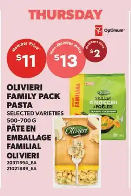 Valu-mart PÂTE EN EMBALLAGE FAMILIAL OLIVIERI offer