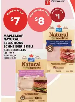 Valu-mart MAPLE LEAF NATURAL SELECTIONS, SCHNEIDER'S DELI SLICED MEATS offer