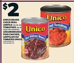 Valu-mart LÉGUMINEUSES, POIS CHICHES, LENTILLES, 540 ML OU TOMATES UNICO, 796 ML offer