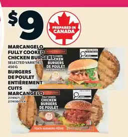 Valu-mart BURGERS DE POULET ENTIÈREMENT CUITS MARCANGELO offer
