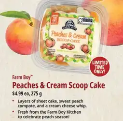 Farm Boy Farm Boy Peaches & Cream SCOOP CAKE offer