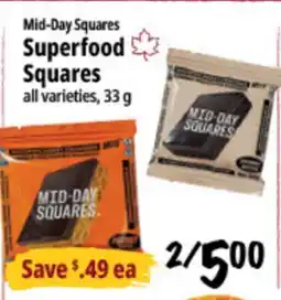 Farm Boy Mid-Day Squares Superfood Squares offer