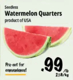 Farm Boy Seedless Watermelon Quarters offer