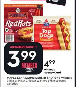 Sobeys Wieners or Chicken Wieners offer