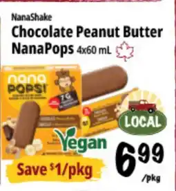 Farm Boy NanaShake Chocolate Peanut Butter NanaPops offer
