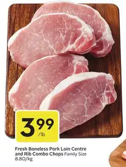 Sobeys Fresh Boneless Pork Loin Centre and Rib Combo Chops offer