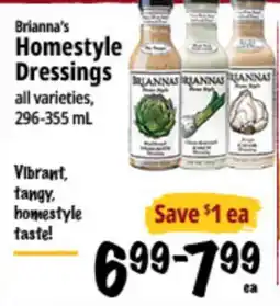 Farm Boy Brianna's Homestyle Dressings offer