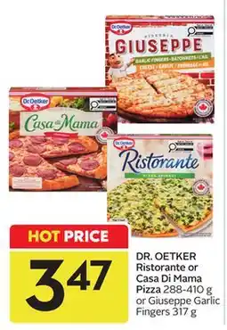 Sobeys Ristorante or Casa Di Mama Pizza 288-410 g or Giuseppe Garlic Fingers 317 g offer