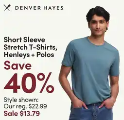 Mark's Short Sleeve Stretch T-Shirts, Henleys + Polos offer