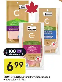 Sobeys COMPLIMENTS Natural Ingredients Sliced Meats offer