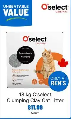 Ren’s Pets Depot O'select Clumping Clay Cat Litter offer