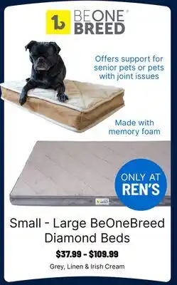 Ren’s Pets Depot BeOneBreed Diamond Beds offer