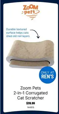 Ren’s Pets Depot Zoom Pets 2-in-1 Corrugated Cat Scratcher offer
