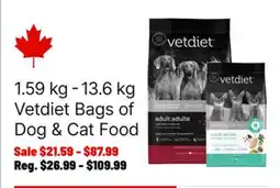 Ren’s Pets Depot Vetdiet Bags of Dog & Cat Food offer