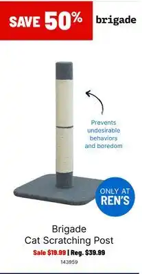 Ren’s Pets Depot Brigade Cat Scratching Post offer