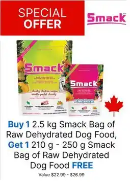 Ren’s Pets Depot Smack Bag of Raw Dehydrated Dog Food offer