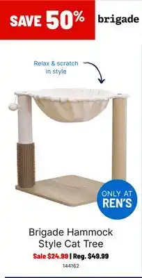 Ren’s Pets Depot Brigade Hammock Style Cat Tree offer