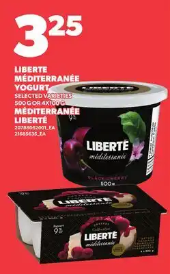 Independent Grocer LIBERTÉ MÉDITERRANÉE YOGURT, 500 G OR offer