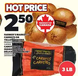 Independent Grocer FARMER'S MARKET CARROTS OR YELLOW ONIONS, 3 LB BAG offer