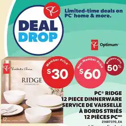 Independent Grocer PC RIDGE 12 PIECE DINNERWARE offer