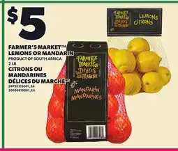 Independent Grocer FARMER'S MARKET LEMONS OR MANDARIN, 2 LB offer
