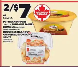 Independent Grocer PC NAAN DIPPERS, 200 G OR FONTAINE SANTÉ HUMMUS, 260/283 G offer