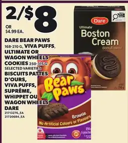 Independent Grocer DARE BEAR PAWS, 168-210 G, VIVA PUFFS, ULTIMATE OR WAGON WHEELS COOKIES, 250-315 G offer