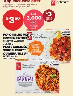 Independent Grocer PC OR BLUE MENU FROZEN ENTRÉES offer