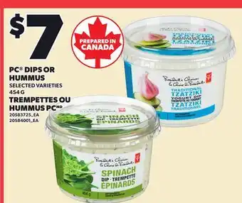 Independent Grocer PC DIPS OR HUMMUS offer