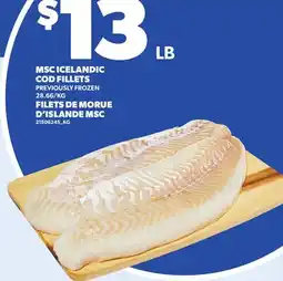 Independent Grocer MSC ICELANDIC COD FILLETS offer
