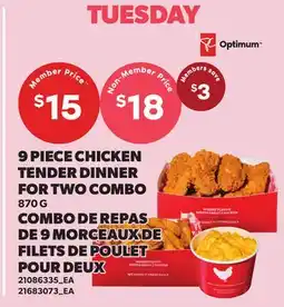 Independent Grocer 9 PIECE CHICKEN TENDER DINNER FOR TWO COMBO offer