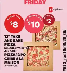 Independent Grocer 12 TAKE AND BAKE PIZZA offer