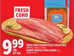 Metro FRESH COHO SALMON FILLETS VALUE PACK | NANUK SMOKED COHO SALMON offer