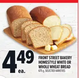 Metro FRONT STREET BAKERY HOMESTYLE WHITE OR WHOLE WHEAT BREAD offer