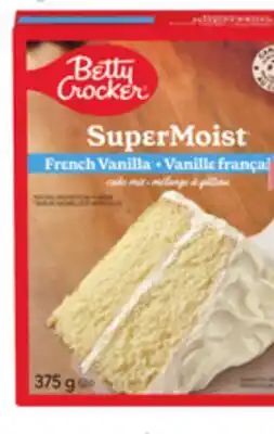 Metro BETTY CROCKER SUPER MOIST CAKE MIX 375 - 404 G CREAMY DELUXE FROSTING 340 - 450 G offer