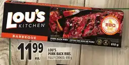 Metro LOU'S PORK BACK RIBS offer