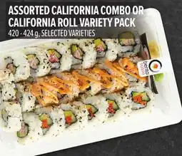 Metro ASSORTED CALIFORNIA COMBO OR CALIFORNIA ROLL VARIETY PACK offer
