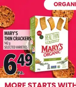 Metro MARY'S THIN CRACKERS offer