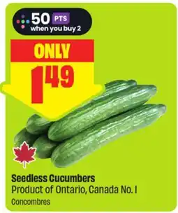 FreshCo Seedless Cucumbers Product of Ontario, Canada No. 1 offer