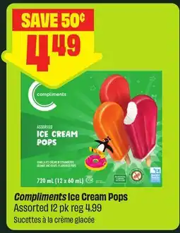 FreshCo Compliments Ice Cream Pops Assorted I2 pk offer