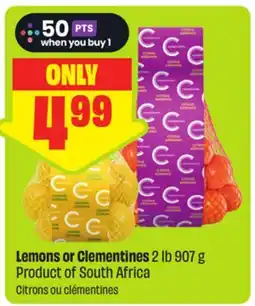 FreshCo Lemons or Clementines 2 lb 907 g Product of South Africa offer