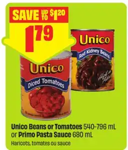 FreshCo Unico Beans or Tomatoes 540-796 mL or Primo Pasta Sauce 680 mL offer