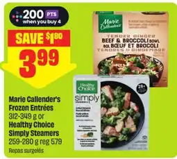 FreshCo Marie Callender's Frozen Entrees 312-349 g or Healthy Choice Simply Steamers 259-280 g offer