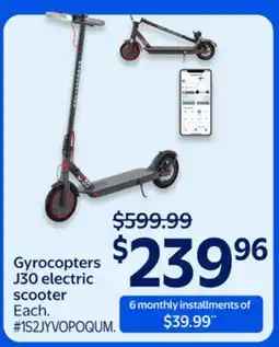 Walmart Gyrocopters J30 electric scooter offer