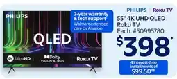 Walmart 55 4K UHD QLED Roku TV offer