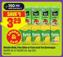 FreshCo Minute Maid, Five Alive or Fuze Iced Tea Beverages 8x200 ml or 10x200 ml offer